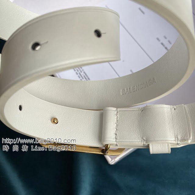 Balenciaga女士皮帶 巴黎世家BB經典logo扣腰帶 巴黎世家小牛皮皮帶  jjp1134